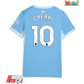 Manchester City Rayan Cherki #10 Primera Equipación Mujer 2026-27 Manga Corta